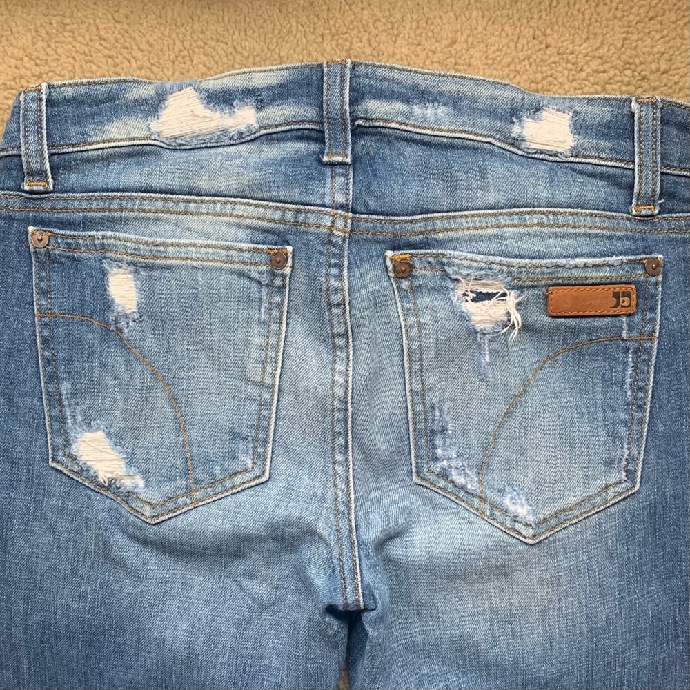 JOE’S Jeans W28 Chelsea FIT Skinny Faded Shredded Crude Hem - Picture 8 of 9